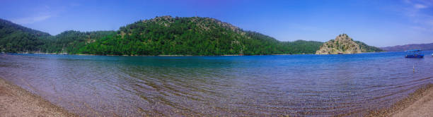 istock Panoramic view from Kizkumu Beach, Marmaris, Mugla, Turkey. 1076296798