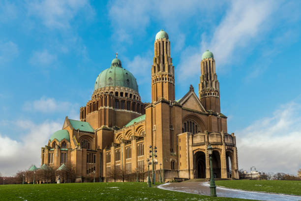 basilique du sacré-coeur - bruxelles, belgique - brussels basilica photos et images de collection