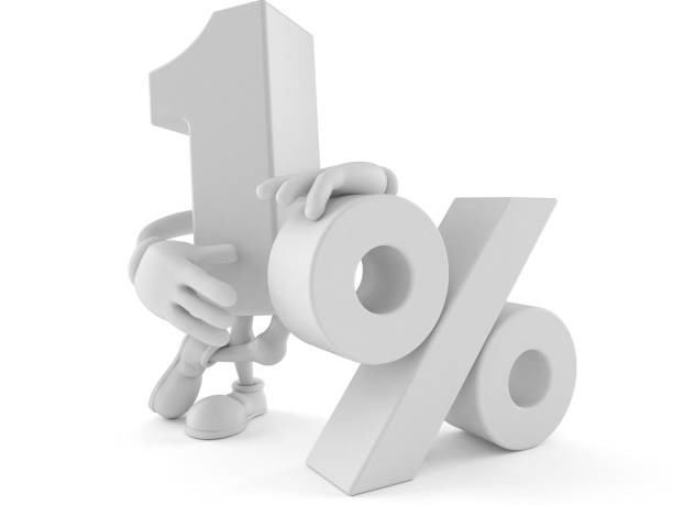 istock Number one character with percent symbol 1076299674
