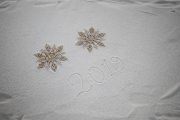istock 2019 written on the snow. Happy new 2019 year. Empty space for your text 1076299872