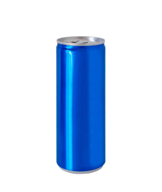 istock Aluminum blue color soft drink soda can isolated on white background with clipping path 1076328290