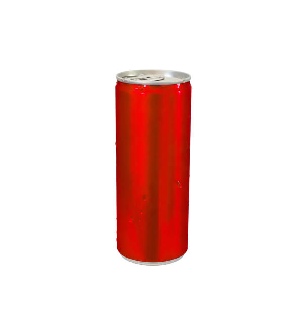 istock Aluminum red color soft drink soda can isolated on white background with clipping path 1076328292