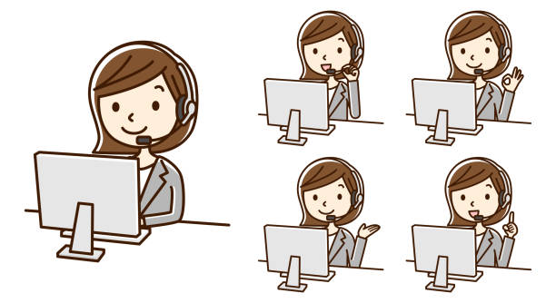 140+ Call Center Behind Computer Stock Illustrations, Royalty-Free ...