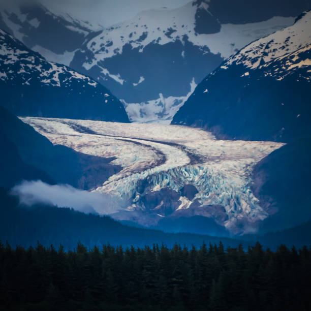 alaskan vast landscape during summer season in june