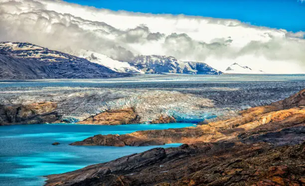 Upsala Glacier and Guillermo Lake in El Calafate, Patagonia, Provincia Santa Cruz, Argentina, April 2013