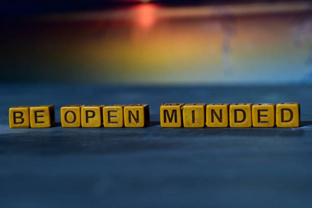istock Be open minded on wooden blocks. 1076406454