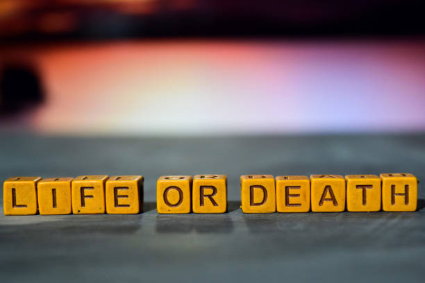 istock Life or death on wooden blocks 1076409678