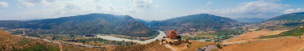 Aerial view of Jvari Monastery, Georgia