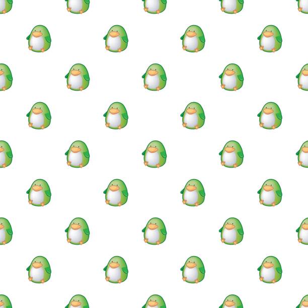 istock Nursery childish seamless pattern background with penguins. Style trendy wallpaper, wrapping paper, kids apparel design. Vector illustration. 1076425392