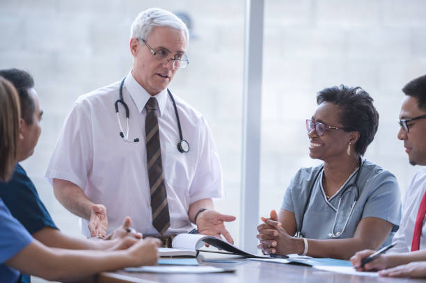 istock Medical staff meeting 1076428652