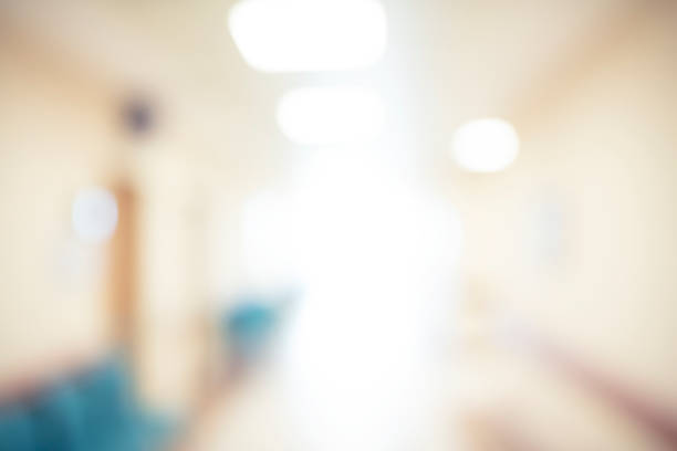 Abstract blur hospital corridor defocused Medical background