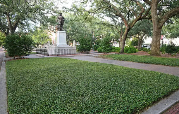 Photo of Chippewa Square with statue