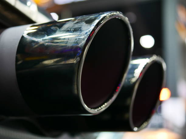 istock Dual exhaust pipes 1076485938