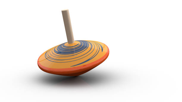 istock Spinning colorful toy top 1076486130