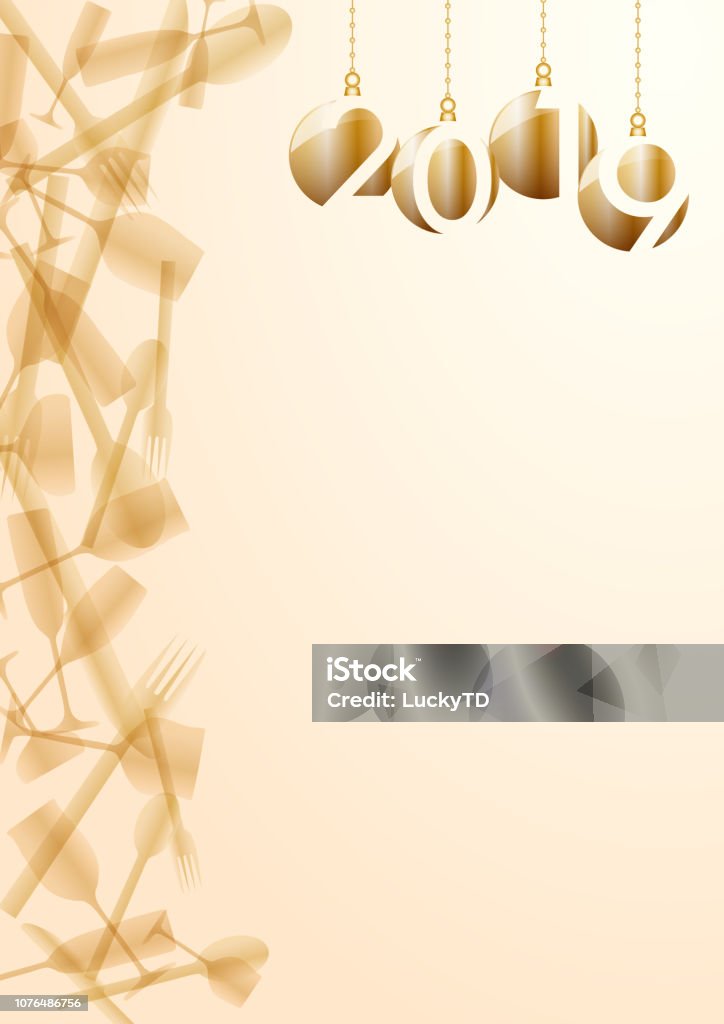 Ilustración de 2019 Cena De Fin De Año Plantilla De Cartel Portada Y Menú  Ilustración De Vector y más Vectores Libres de Derechos de 2019 - iStock