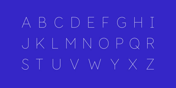 istock Modern alphabet font. Capital letters of the Latin alphabet. 1076486844