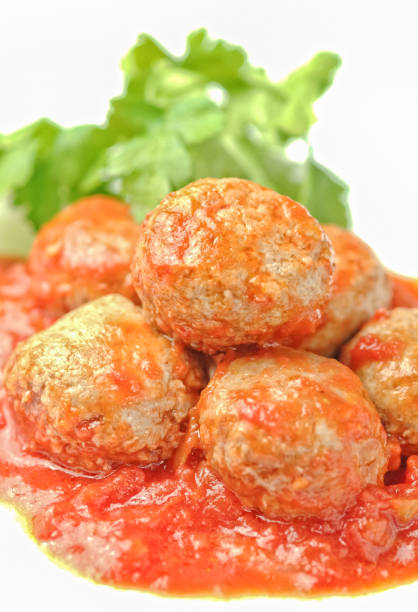 istock Meatballs with tomato sauce closeup 1076497872