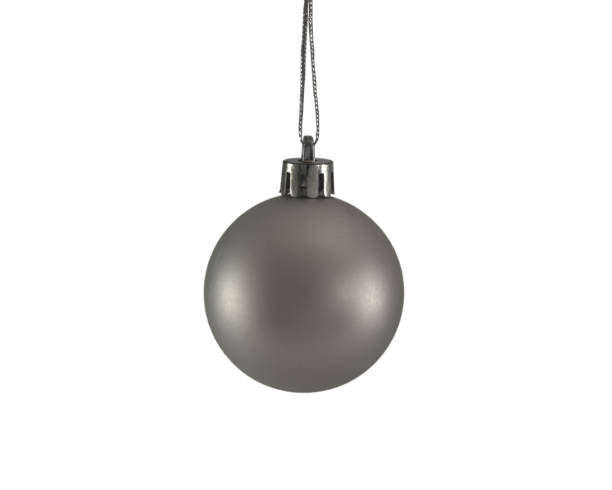 istock Silver color Christmas ball isolated 1076500784