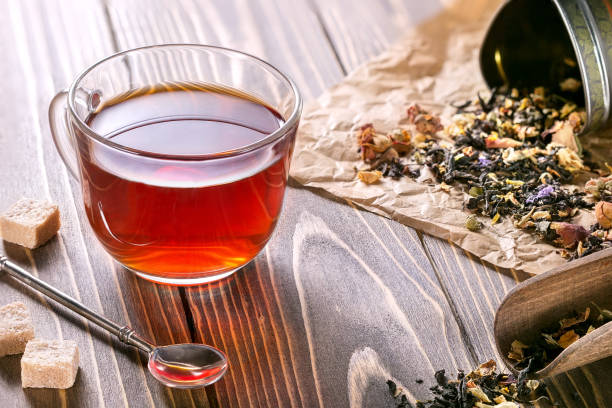 istock Cup of tea and flower tea 1076503554