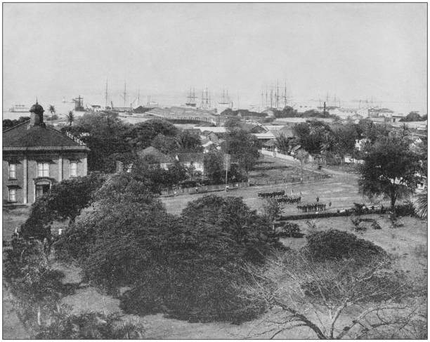 istock Antique historical photographs from the US Navy and Army: Honolulu harbor, Hawaii 1076511240