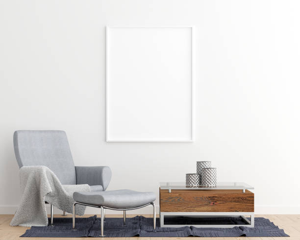 istock Mockup Poster Frame Living Room Interior Background 1076513138