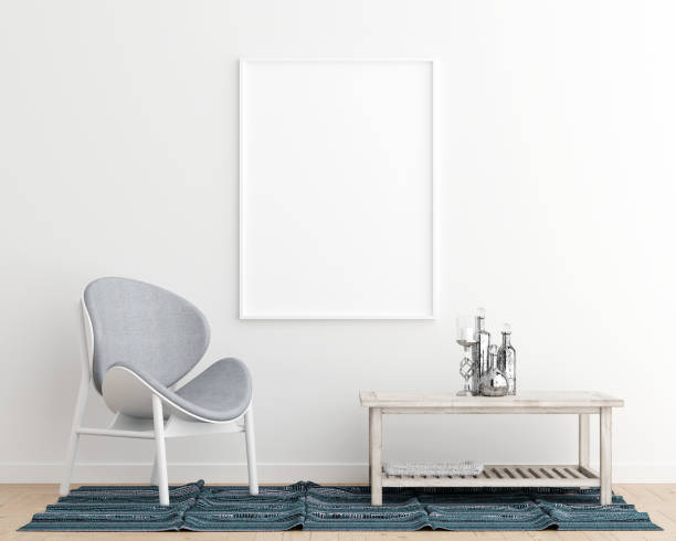 istock Mockup Poster Frame Living Room Interior Background 1076513140