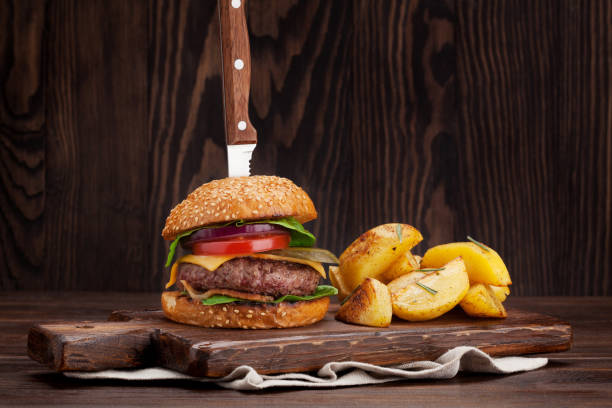 istock Tasty grilled home made burger 1076518864