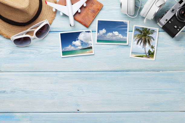 concepto de fondo de vacaciones viajes - tropical climate audio fotografías e imágenes de stock