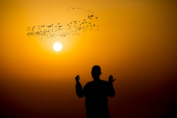 Prayer to Allah / Mecca stock photo