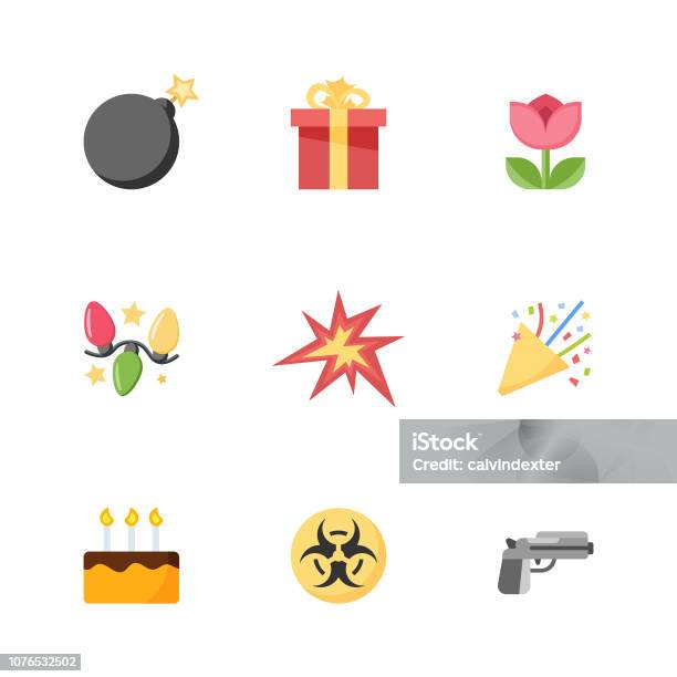 Emoticons Collection Stock Illustration - Download Image Now - Emoticon, Bomb, Gun