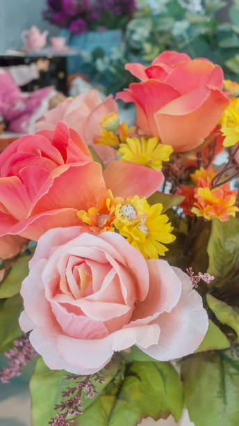 istock colorful of the plastic flowers 1076545446