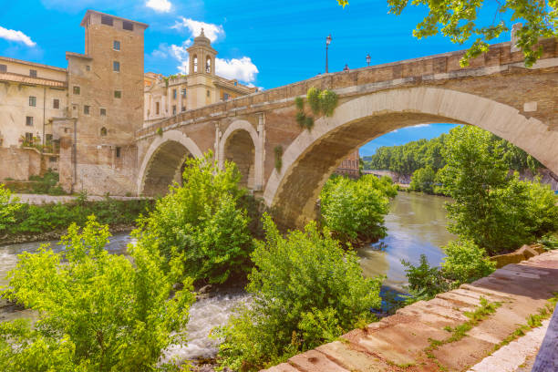istock Tiber island in sunny day, Rome, Italy 1076561996