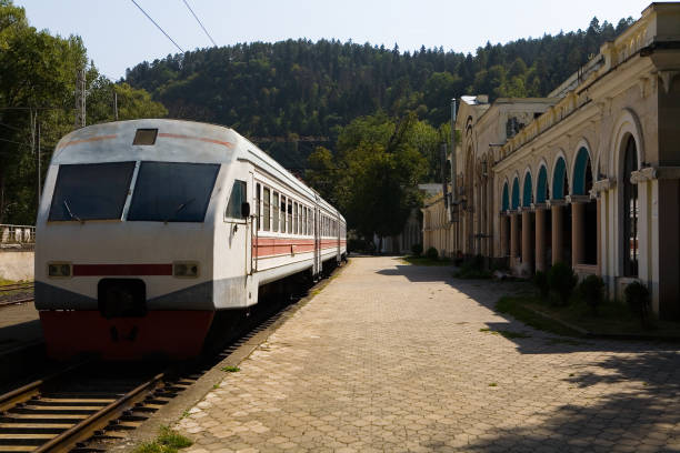 istock The train is at the station Borjomi. 1076574296