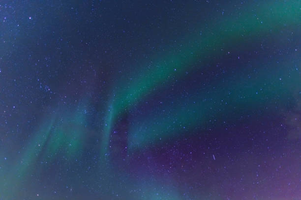 istock Northern Lights background image with only sky and Aurora 1076575256