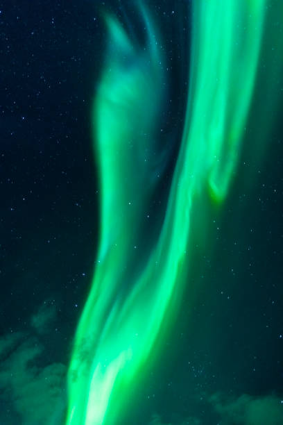istock Northern Lights background image with only sky and Aurora 1076575304