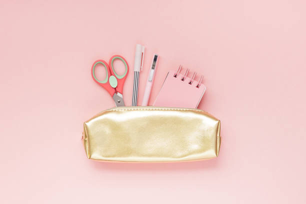 istock Golden school case for girl 1076578998