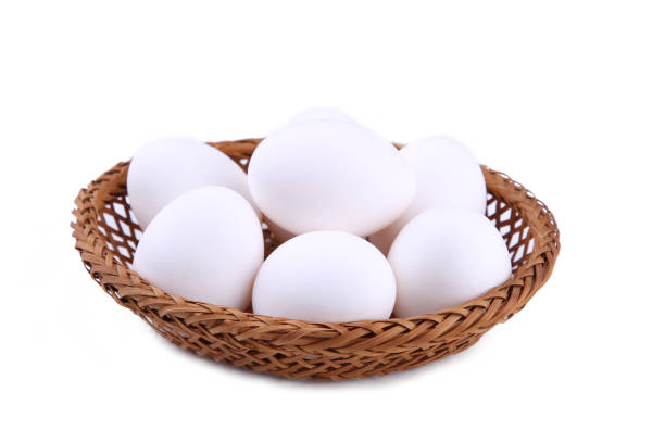 istock Close up. Fresh Chicken eggs in basket 1076584786