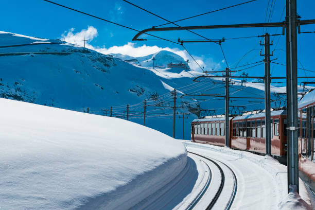 istock Train at Gornergrat cog railway, Switzerland 1076614530