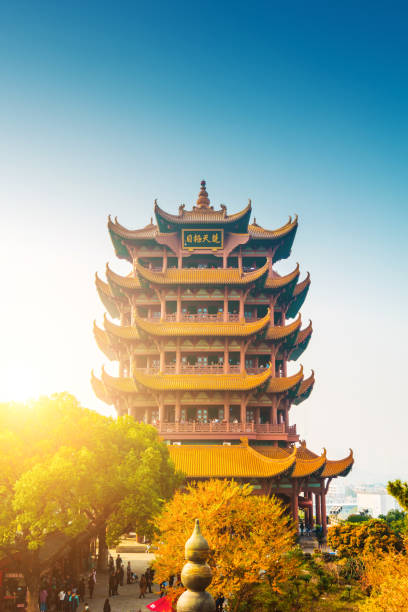 istock Yellow crane tower in Wuhan 1076618150