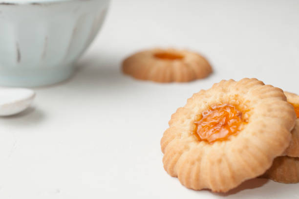 istock Apricot cookies on a table 1076619332