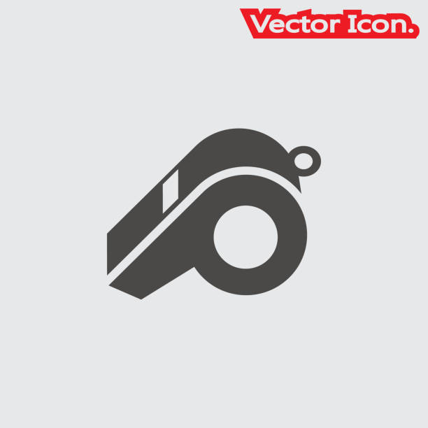 Whistle icon isolated sign symbol and flat style for app, web and digital design. Whistle icon isolated sign symbol and flat style for app, web and digital design. Vector illustration. whistle stock illustrations