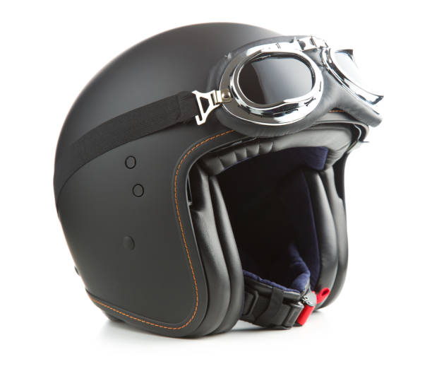 capacete de motocicleta de rosto aberto - helmet helmet visor protection black - fotografias e filmes do acervo