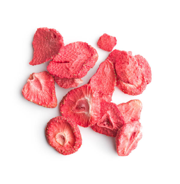 getrocknete erdbeeren einfrieren - dry strawberry dried food fruit stock-fotos und bilder