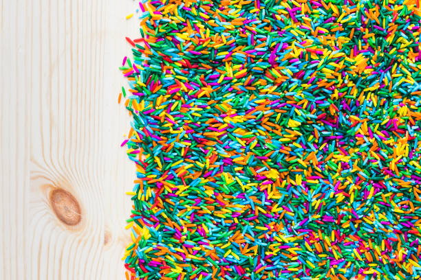 istock Left Copyspace on colorful rice on wooden background 1076630844
