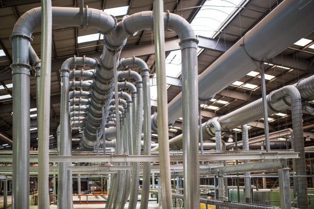 istock Piep installation in the factory. 1076638440