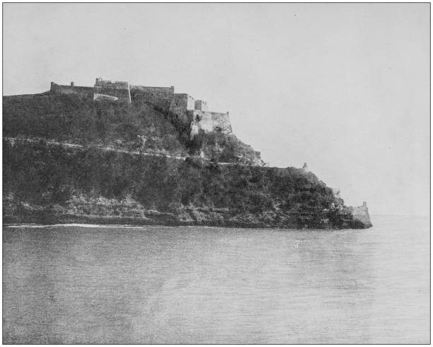istock Antique historical photographs from the US Navy and Army: Morro Castle 1076649826