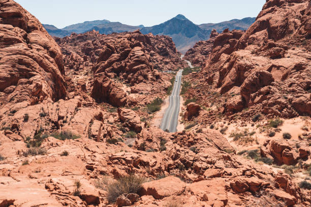 istock Awesome road through the Valley of fire 1076655072