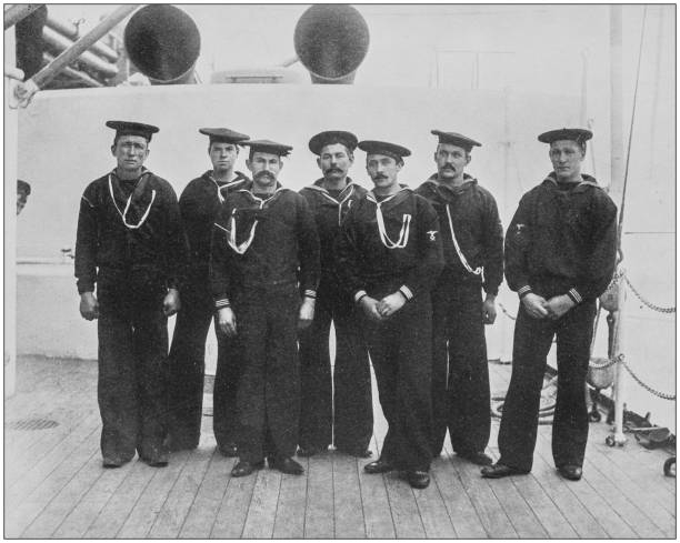 Antique historical photographs from the US Navy and Army: 