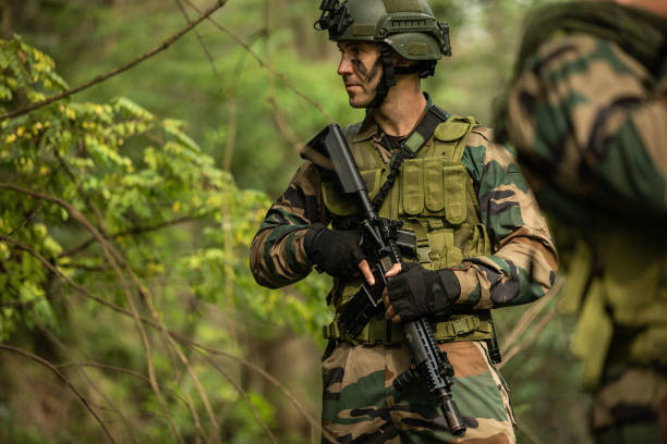 Soldiers in the forest