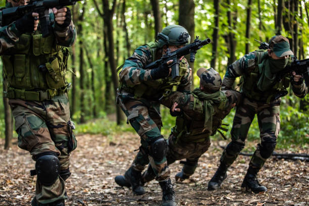 istock Military Investigating Wilderness Area 1076665190